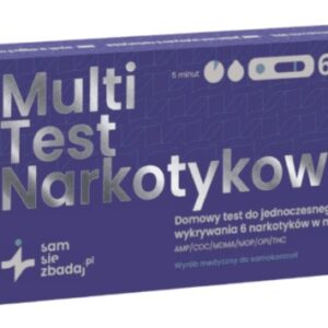Multitest 6 testů na detekci drog (AMP, COC, THC, MDMA, OPI, MOP)